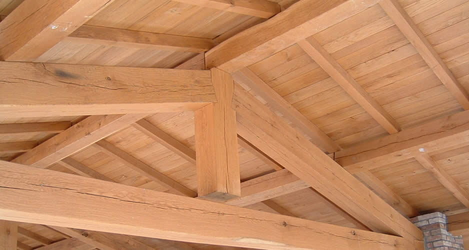 tetto legno in rovere