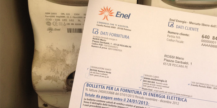 fattura dell'energia elettrica 