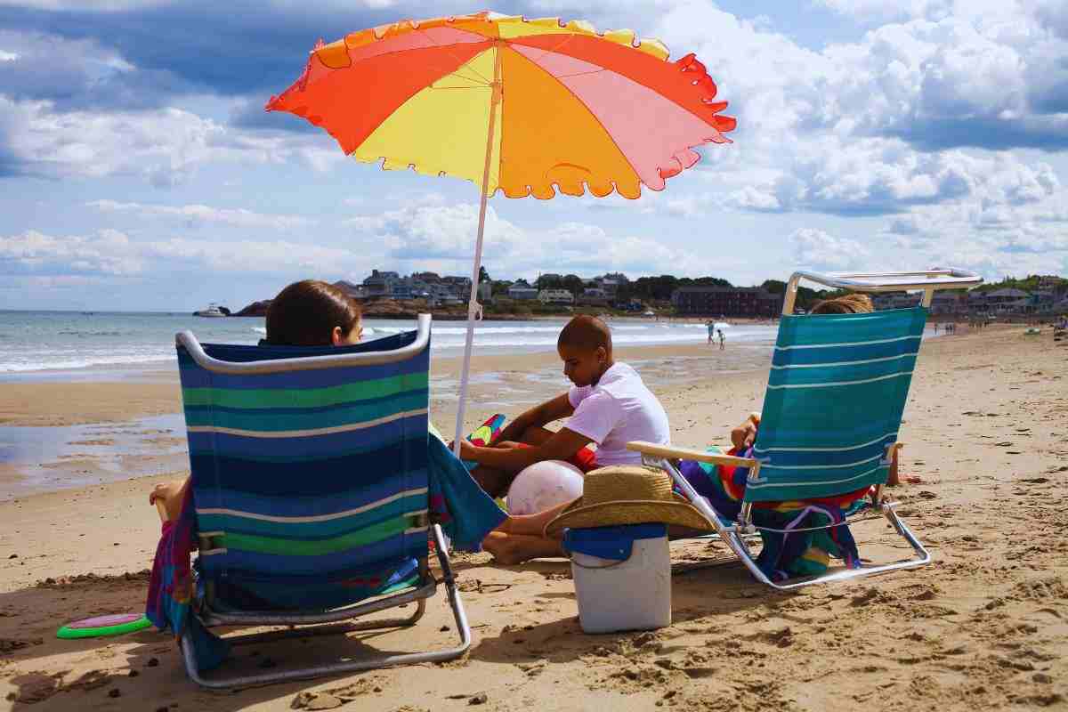 lasciare ombrellone in spiaggia