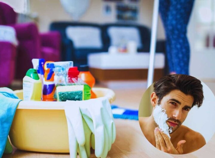 pulizie con la schiuma da barba