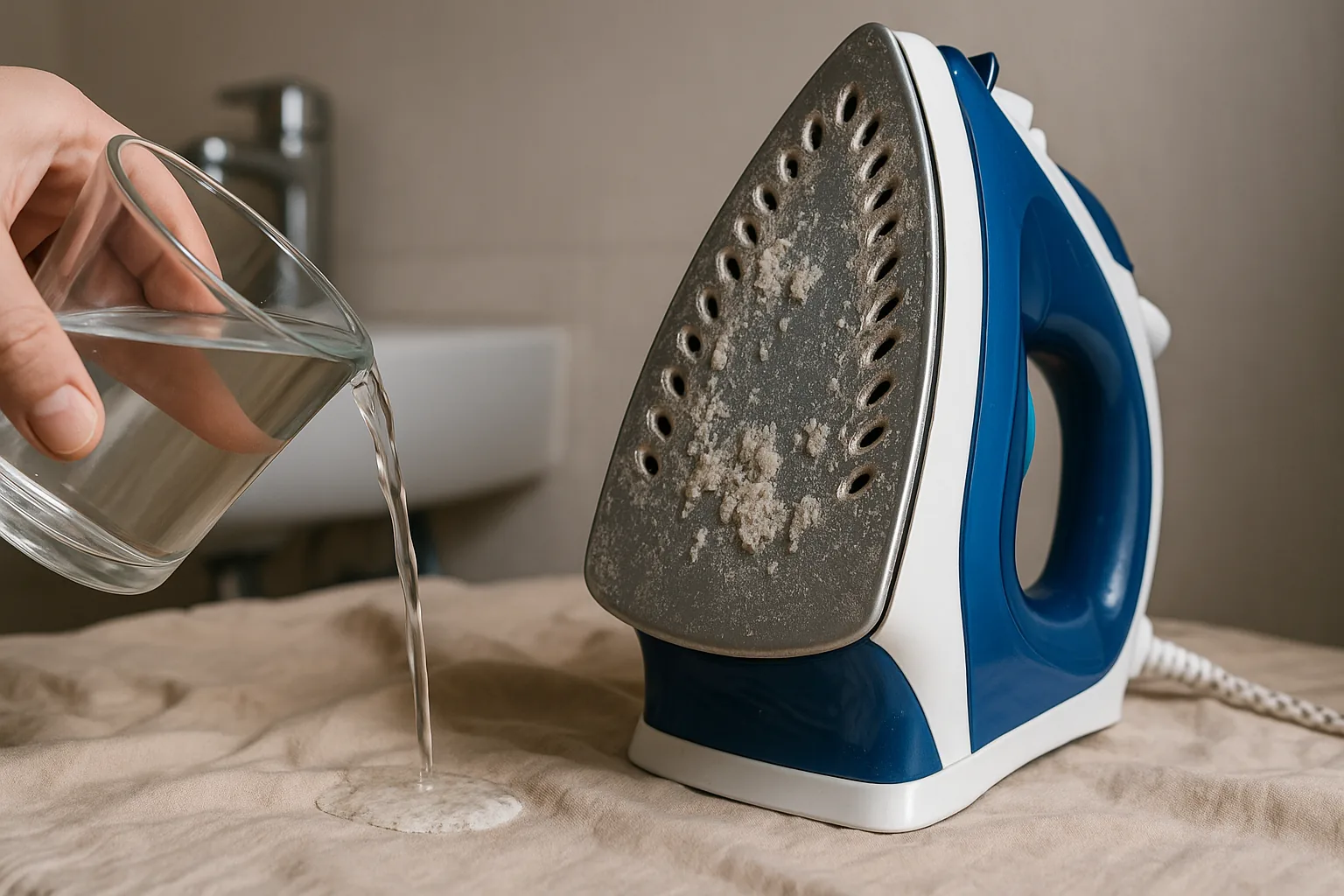 Quale acqua usare nel ferro da stiro: tap water, demineralizzata e come ridurre il calcare