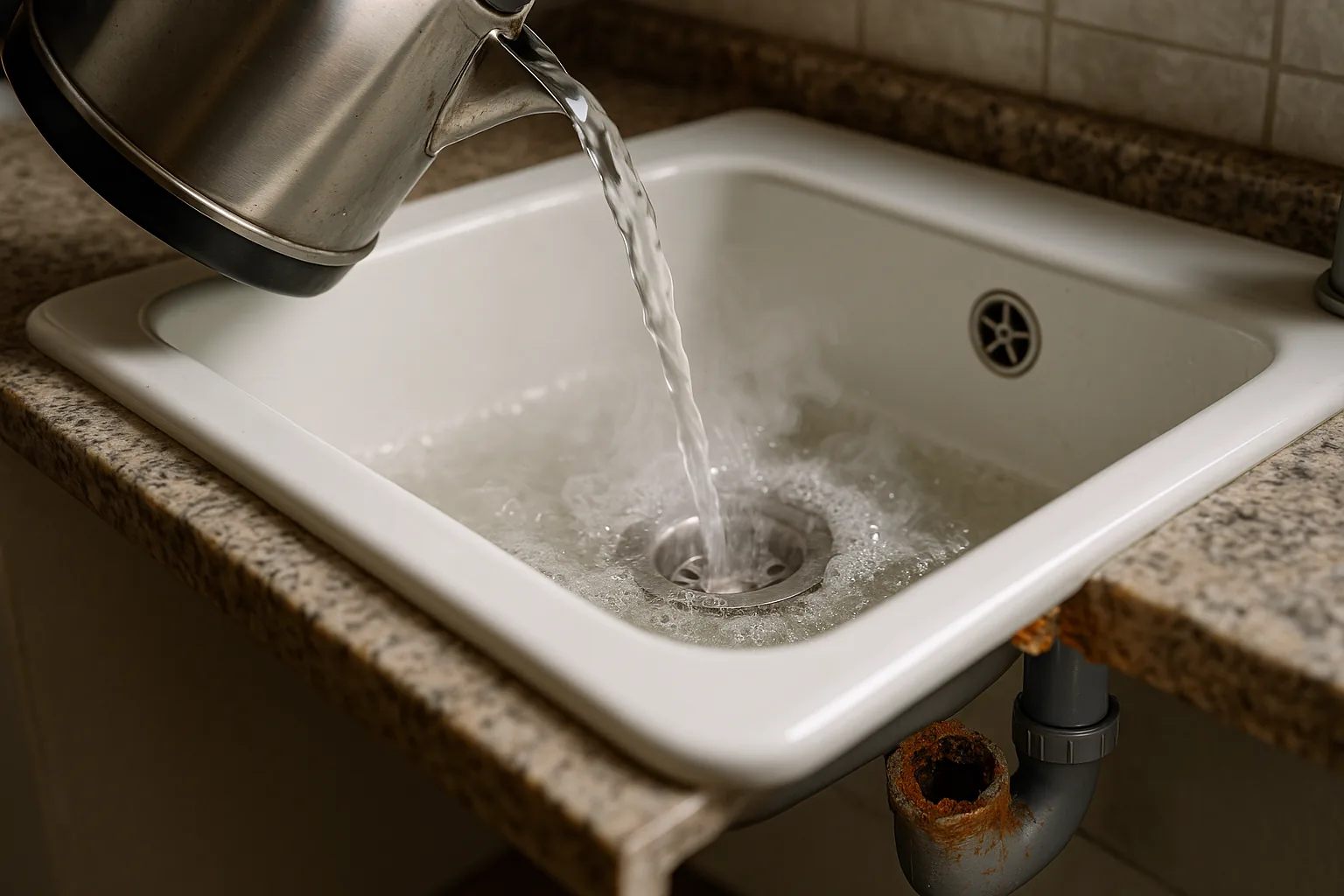 Perché non buttare acqua bollente nel lavandino: i rischi per i tubi (2)